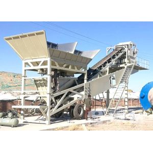 15mm Turning Radius 50m3/H Mobile Concrete Batching Plant