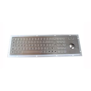 IP65 rear panel mounted metal steel keyboard with trackball and numeric keypad