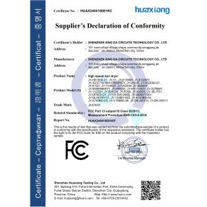 Shenzhen Xing Da Circuits Technology Co., Ltd. Certifications