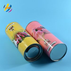 Cardboard Tube Packaging With Embossed Lid