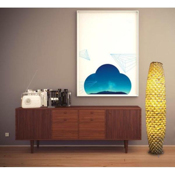 Bamboo Woven floor rattan lamp 3500K for Residential Living Room