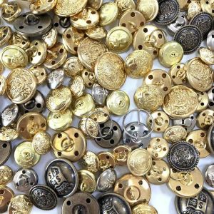 Wholesale metal sewing button custom logo brass buttons