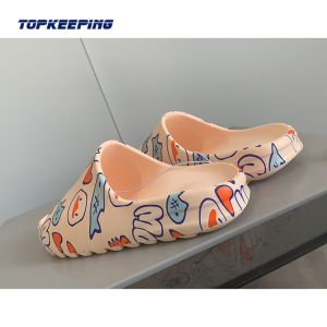 Summer Indoor Printed Flat EVA Women Yezzy Slides