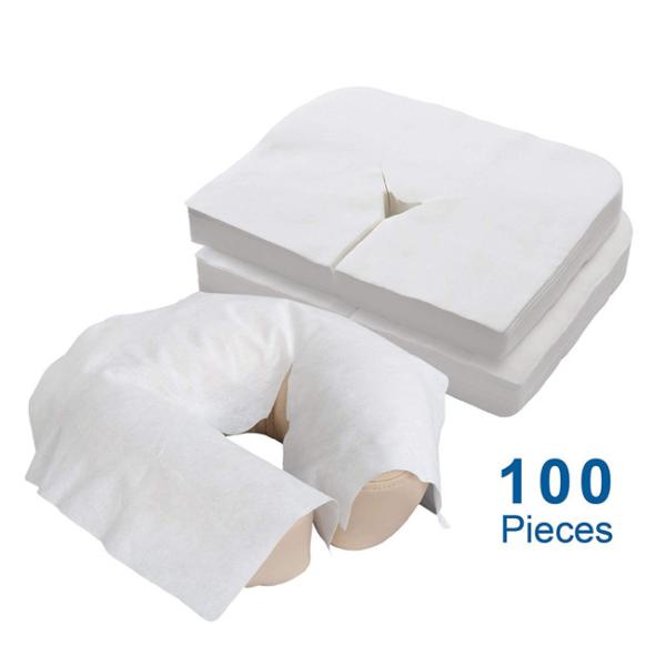 Buy Plain White 60 Gsm Disposable Face Cradle Cover at wholesale prices