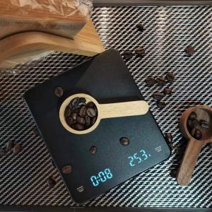 Digital Coffee Scale with Timer Function 3kg Capacity LED Display USB Charge