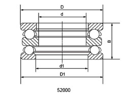 Quality Double Direction Thrust Ball Bearings 52205 for sale