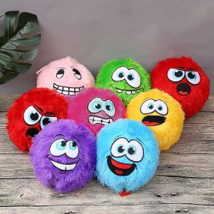 9'' Diameter Polyester Plush Smile Face Bouncing Balls for Customers