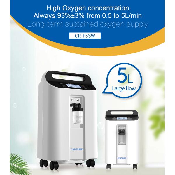 5 Lpm Portable Oxygen Concentrator With Adjustment Button