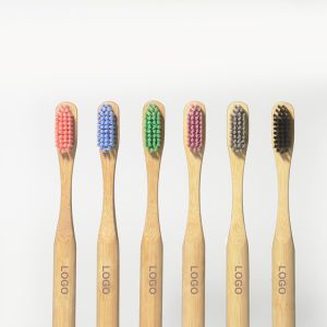 Ergonomic Reusable Travel Organic Bamboo Toothbrush 100 Biodegradable sustainabl