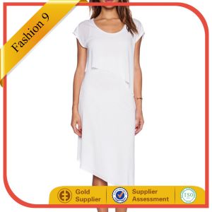 RAYON MESH OVERLAY DRESS