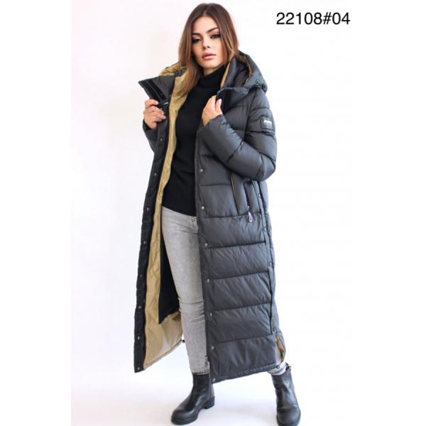 FODARLLOY Ladies Warm Hooded Solid Color Cotton-padded Clothes Women Long Down Winter Slim Jackets