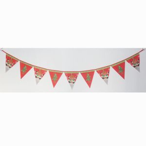 Christmas Triangle Flag Bunting reindeer and tree