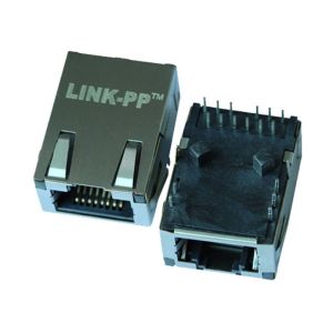 Low Profile 1x1 Port Rj45 PCB 10/100 Base-T Tab-up With LEDs LPJK8001AGNL