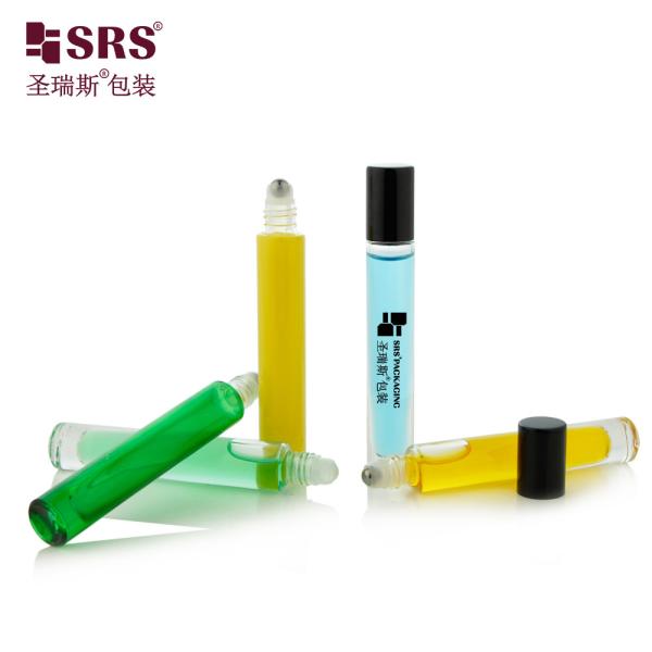 10ml Round Shape Empty Glass CLear Thick Bottom No Leakage Essential Oil Roller Bottles