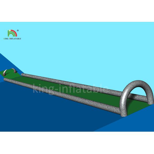 Green Single Lane 15 m Long Inflatable Water Slide For Adults Customized Size