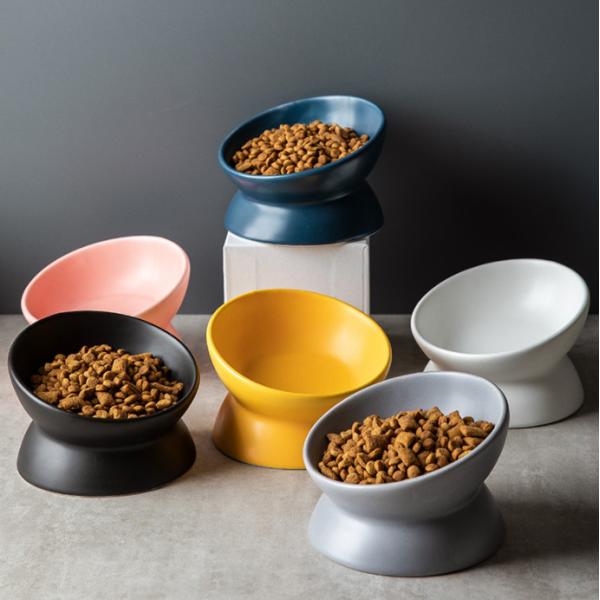 Buy Single Raised Dog Feeder Raised Ceramic Dog Bowls at wholesale prices