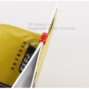 Slider Zipper Side Gusset plastic Dog Pet Food Packaging Bag, 1kg 4kg 15kg flat