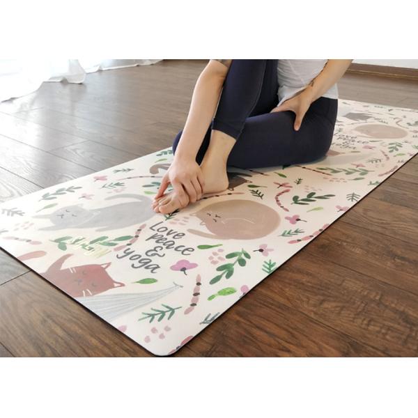 Buy Eco Friendly Printed Yoga Mat Skid Resistance Unique Suede Surface at wholesale prices