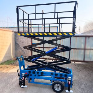 4m Manual Battery Electric Push Lifter Hydraulic Scissor Lift Aerial Work
