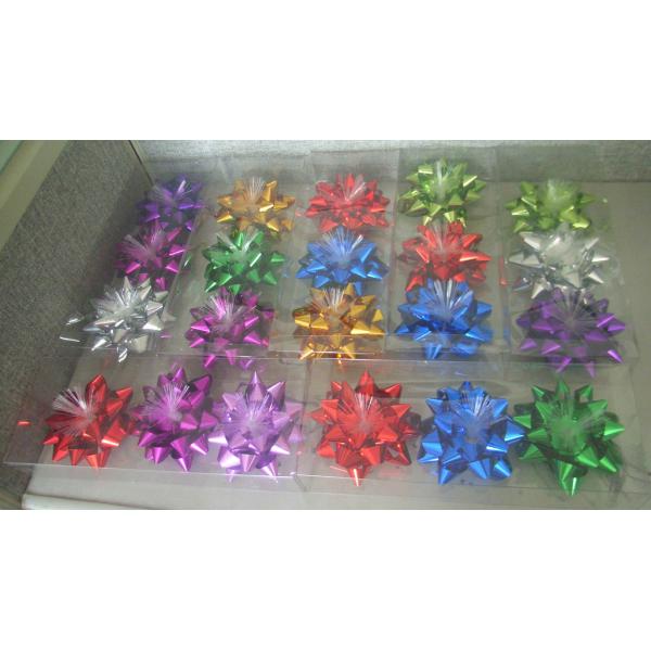 Transparent LED Glowing gift ribbon flower bows with LED light for celebration party