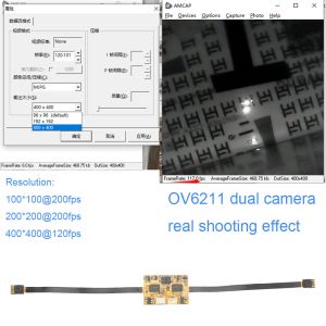 Customized OV6211 Binocular Camera Module 0.3MP B/W 850 IR LED USB Spi Camera