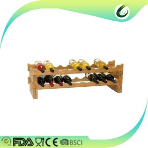 2017 bamboo wood wine holder creative rack for kitchen