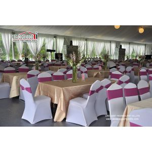 300 people capacity glass wall aluminum frame PVC roof cover white wedding tent