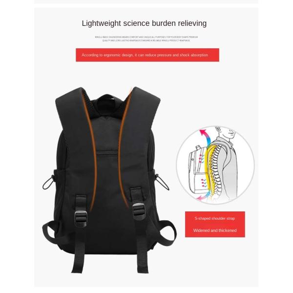 Wholesale custom logo men's and women's white backpack portable waterproof backpack fashion school bag
