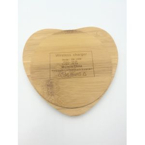 Dual USB Bamboo 10W fast Charging Wireless Charger 9V 2-3A Universal Charger