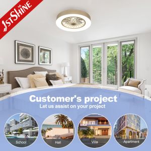 5 PC Blades Indoor Dimmable LED Ceiling Fan With Remote Control Switch