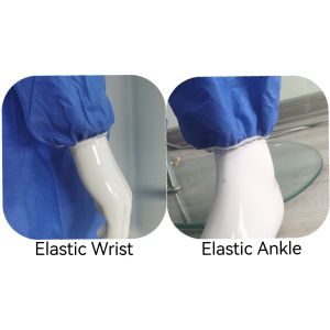 Blue En1149 Disposable Chemical Protective Coverall with Elastic Waist/Ankle