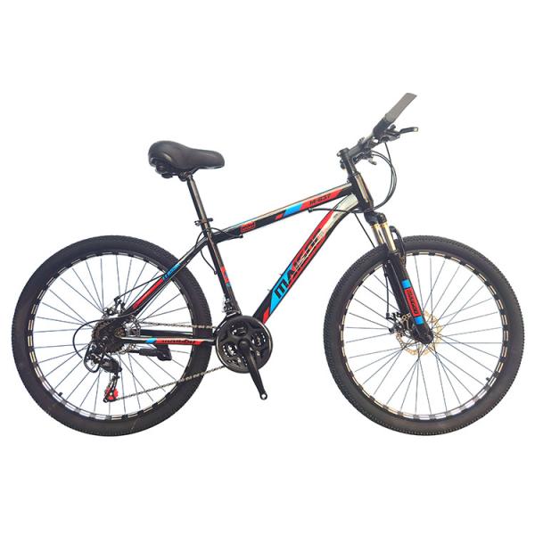 24" Mountain Bike for Adult 21 Speed Carbon Steel Frame Lightweight Mechanical Disc Brakes