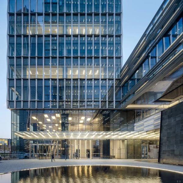 Insulated Laminated Glass Curtain Wall With Aluminum Extrusion Facade For