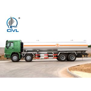 336HP Liquid Oil / Fuel Tank Truck Tanker Truck 8x4 Aluminium Alloy Tank 30000L Capacity