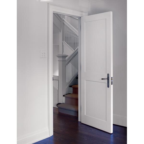 Solid Wood Veneer White Interior Door with Frame in Customized Size and Waterproof