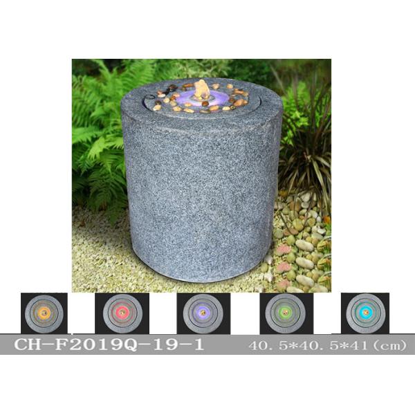 Buy Column Water Pump Led Waterfall Fountain Sandstone Material at wholesale prices