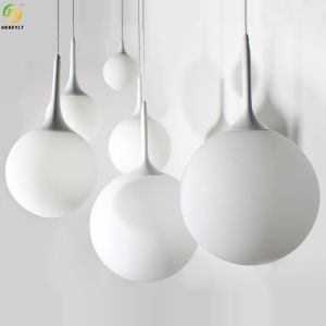 Quality Nordic Hanging Indoor Glass Ball Pendant Light For Kitchen Bedroom Living Room for sale