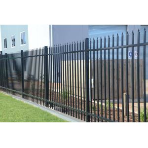 2.03m Pvc Coated Black Wrought Iron Fence Panels Security