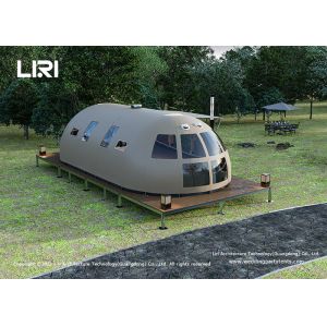 Panorama Dome Luxury Glamping Tent With PVC Cover Wooden Structure