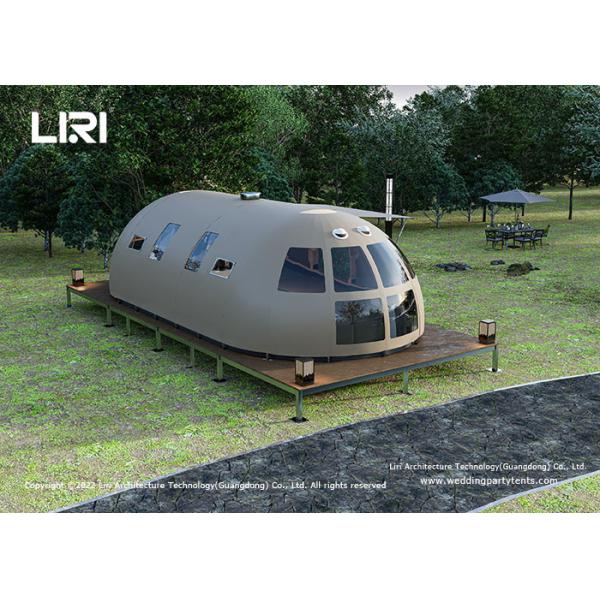 Buy Panorama Dome Luxury Glamping Tent With PVC Cover Wooden Structure at wholesale prices