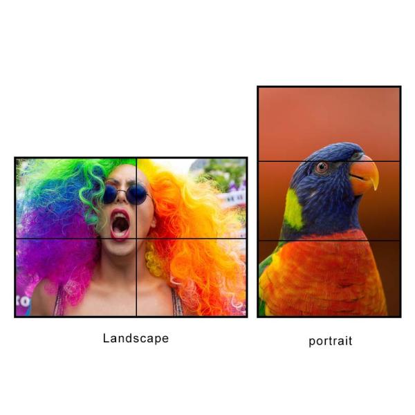 Indoor 1.8mm Ultra Narrow Bezel Video Wall LCD Monitor 2x3 Full HD 65inch