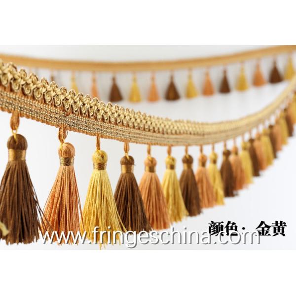 Handmade fashionable chain beads lace tassels fringes for curtain/sofa/pillow/stage decoration