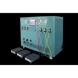 Three Stations R22 / R134a Refrigerant Charging Filling Machine For ISO Tank