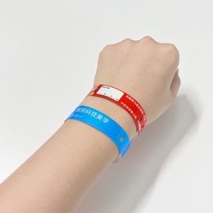 Activity Tyvek Dupont Paper Wristband Barcode Paper Business Event Admission