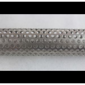 Custom Length Perforated Stainless Pipe , Chemical Perforated Aluminium Tube