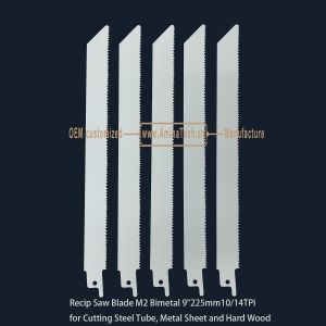 Recip Saw Blade M2 Bimetal 9" 225mm 10/14TPI ,Reciprocating,Reverse Teeth