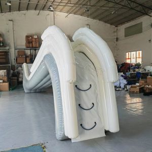 Custom Floating Boat Yacht Water Lake Inflatable Yacht Slide For Rental