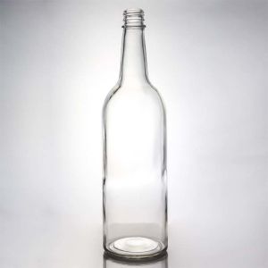 Surface Handling Decal Glass Bottle 1000ml Round Shaped Perfect for Gin Rum
