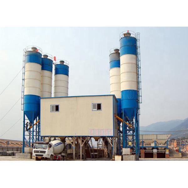Stationary Precast Concrete Batching Plant 90m3/H Belt Ready Mix HZS90 For