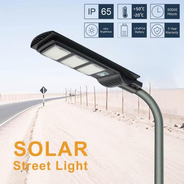 90w Monocrystalline Solar Street Light LiFePO4 Battery 3.2V 15Ah High Conversion Rate 0